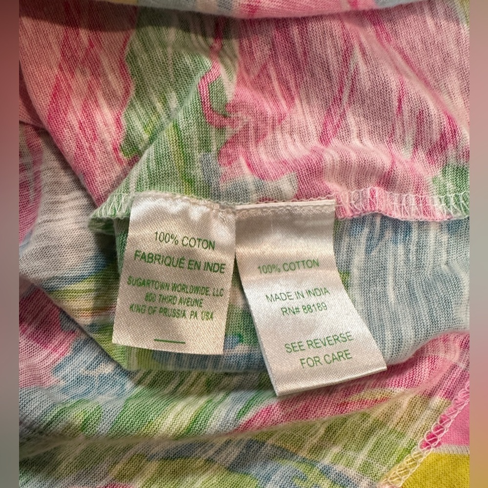 Lilly Pulitzer V-Neck Tank Floral Tropical Design & Colors Women’s Size Small - Picture 8 of 10